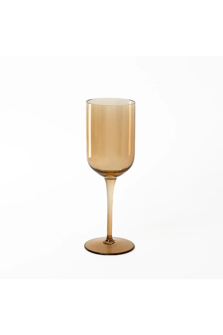 White Wine Glass Set of Four, Main, color, Smoky Amber