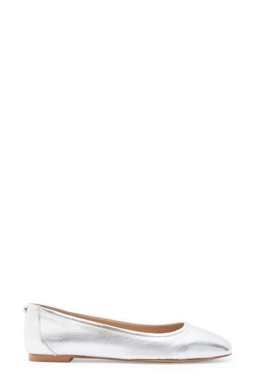 Stuart Weitzman Tammy Ballet Flat In Silver