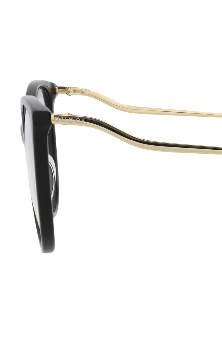 Gucci Fashion 53mm Cat Eye Optical Glasses, Alternate, color, 