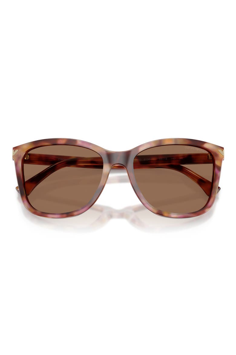 56mm Gradient Square Sunglasses, Alternate, color, SHINY HAVANA RED / DARK BROWN