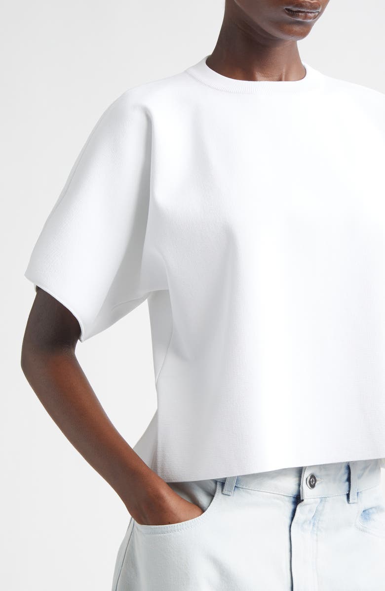 Alaïa Open Back T-Shirt, Alternate, color, Blanc