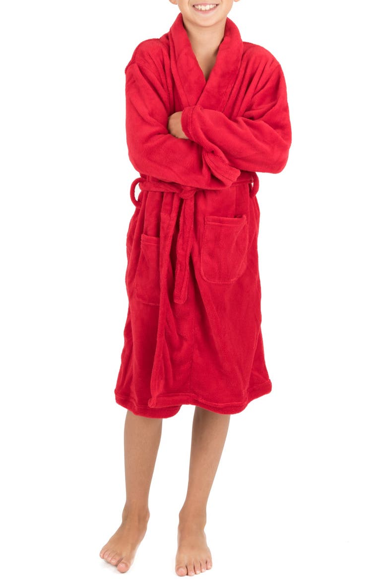 Kids Fleece Robe, Shawl Collar, Solid Colors, Main, color, MULTI