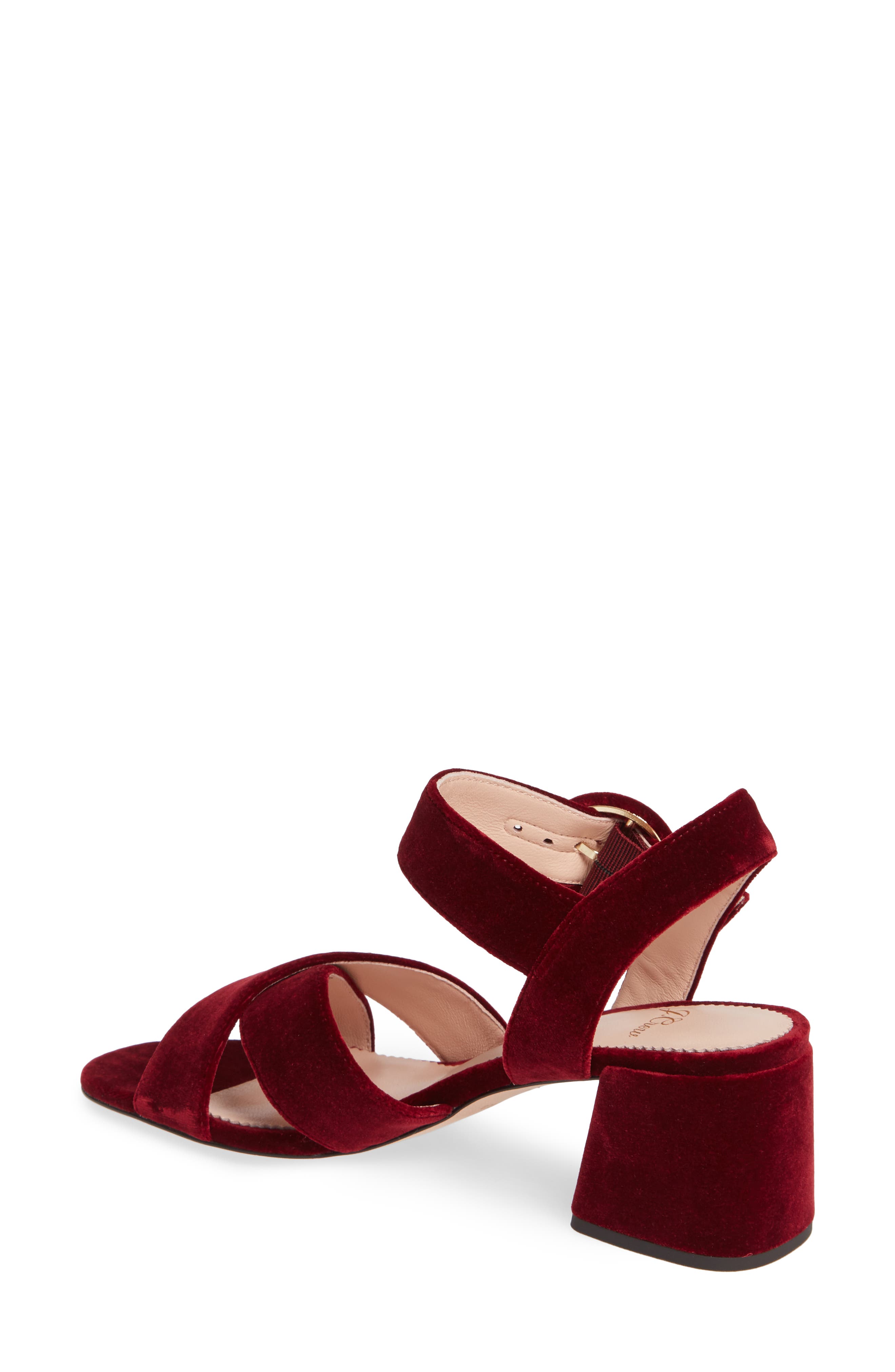 Penny Cross Strap Sandal, Alternate, color, BURNISHED BEET VELVET