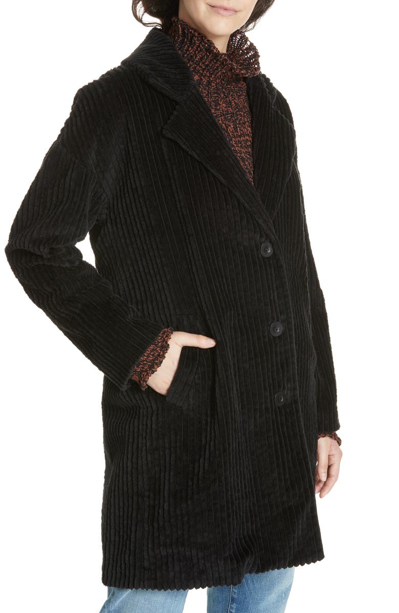 Eileen Fisher Organic Cotton Corduroy Coat, Alternate, color, 