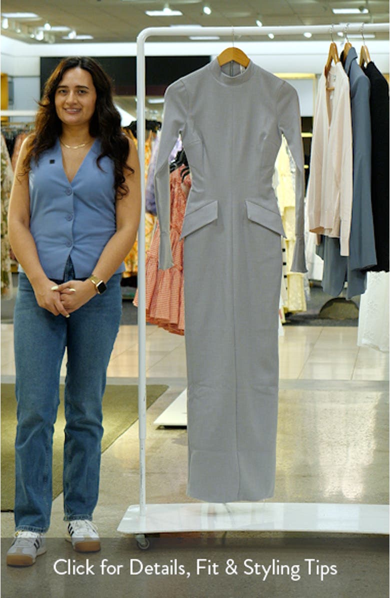 Marie Louise Mock Neck Long Sleeve Maxi Dress, sales video thumbnail