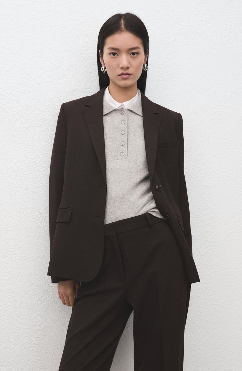 MANGO Straight Leg Pants, Alternate, color, Chocolate