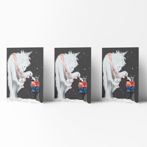Holiday Winter Card Pack (3ct) Yeti Sending Letters