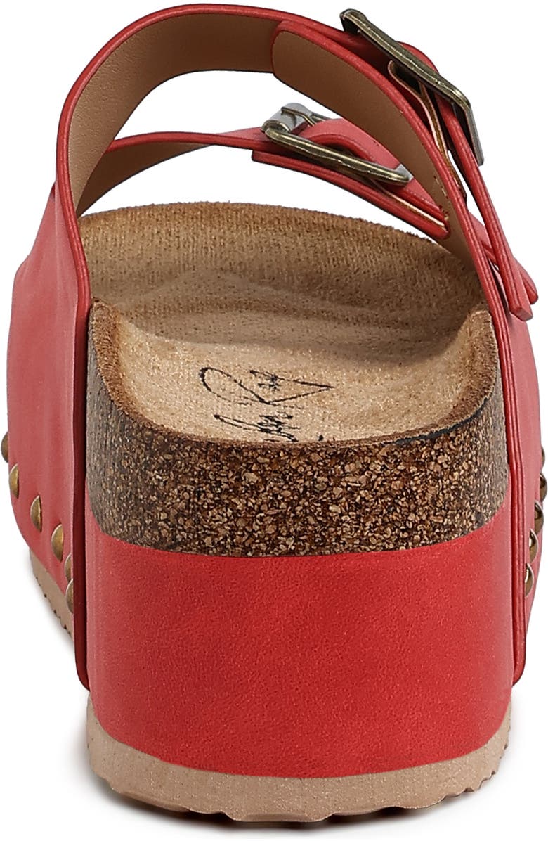 LONDON RAG Impala Stud Platform Sandal, Alternate, color, Red