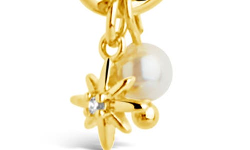 Sterling Forever Ava Freshwater Pearl & Burst Toggle Chain Necklace In Gold