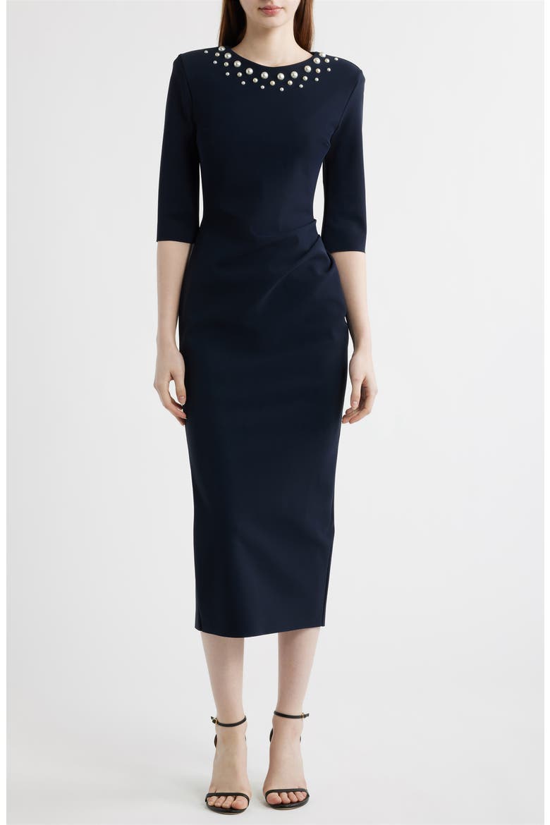 Shire Embellished Sheath Dress, Main, color, 342 DARK MIDNIGHT