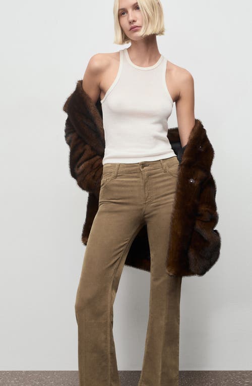 Mango Bootcut Corduroy Pants In Brown