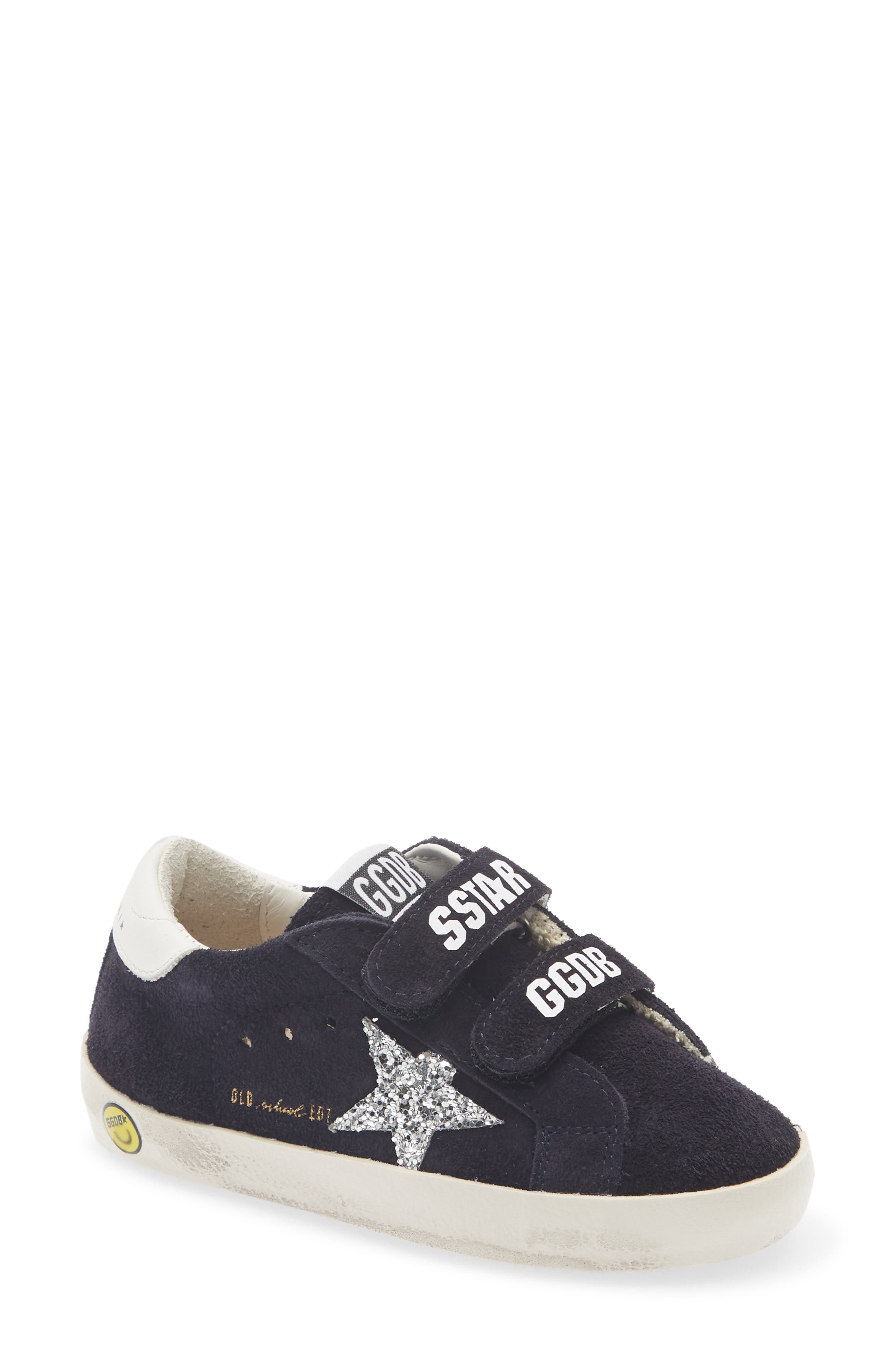 Kids' Old School Sneaker, Main, color, DARK BLUE/ SILVER/ WHITE