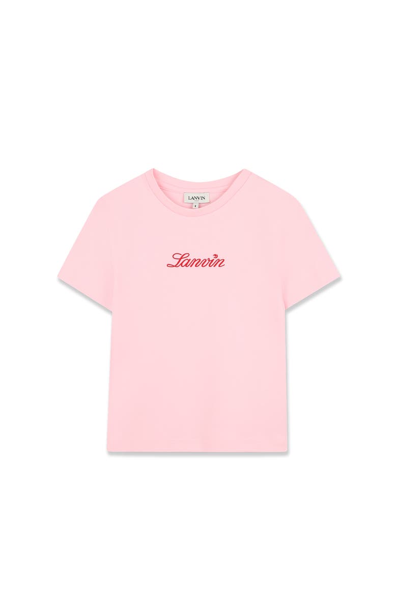 Kids Logo Cotton T-Shirt, Alternate, color, Pink