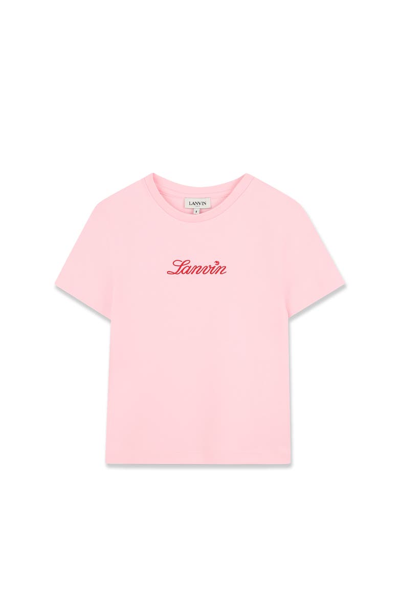 Lanvin Kids Logo Cotton T-Shirt, Main, color, Pink