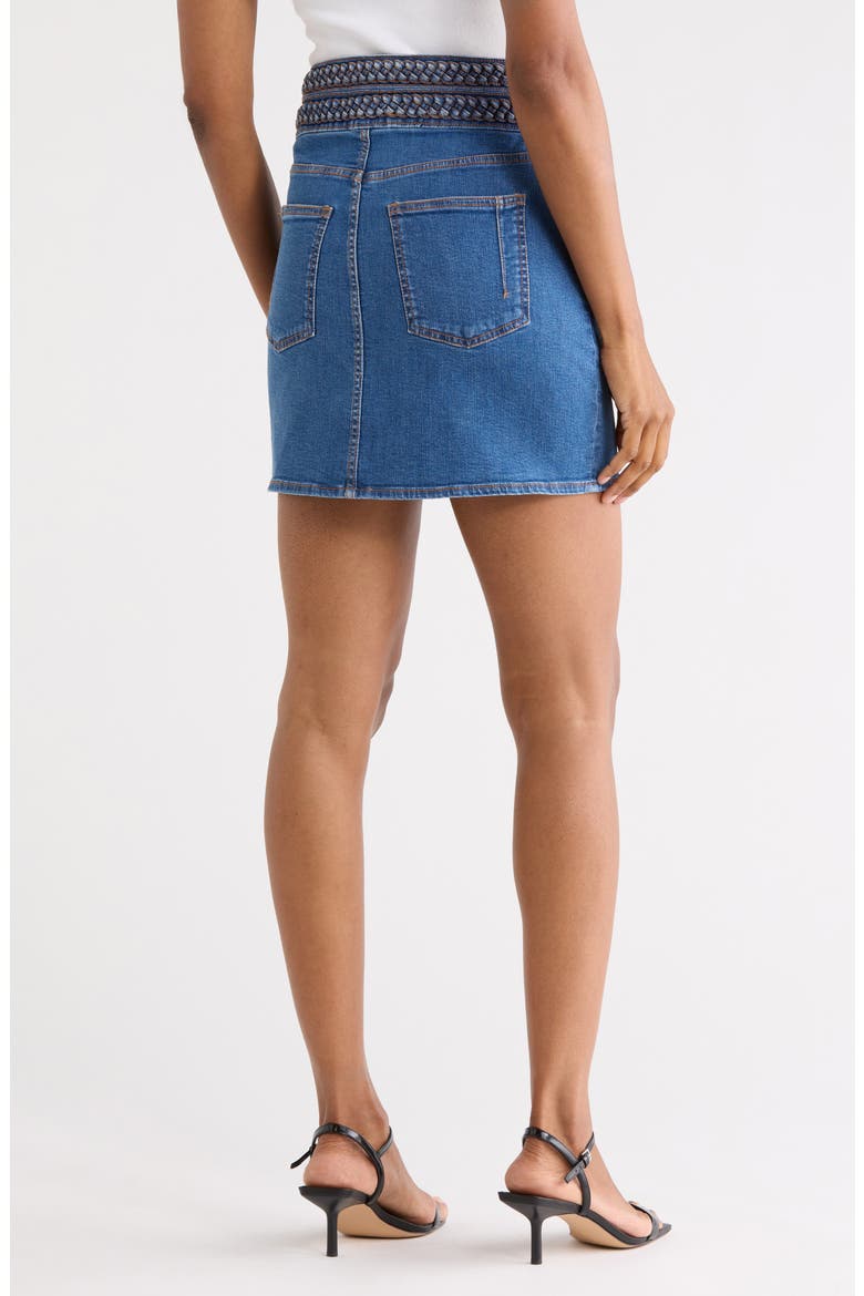 Stella Braided Denim Miniskirt, Alternate, color, PACIFIC