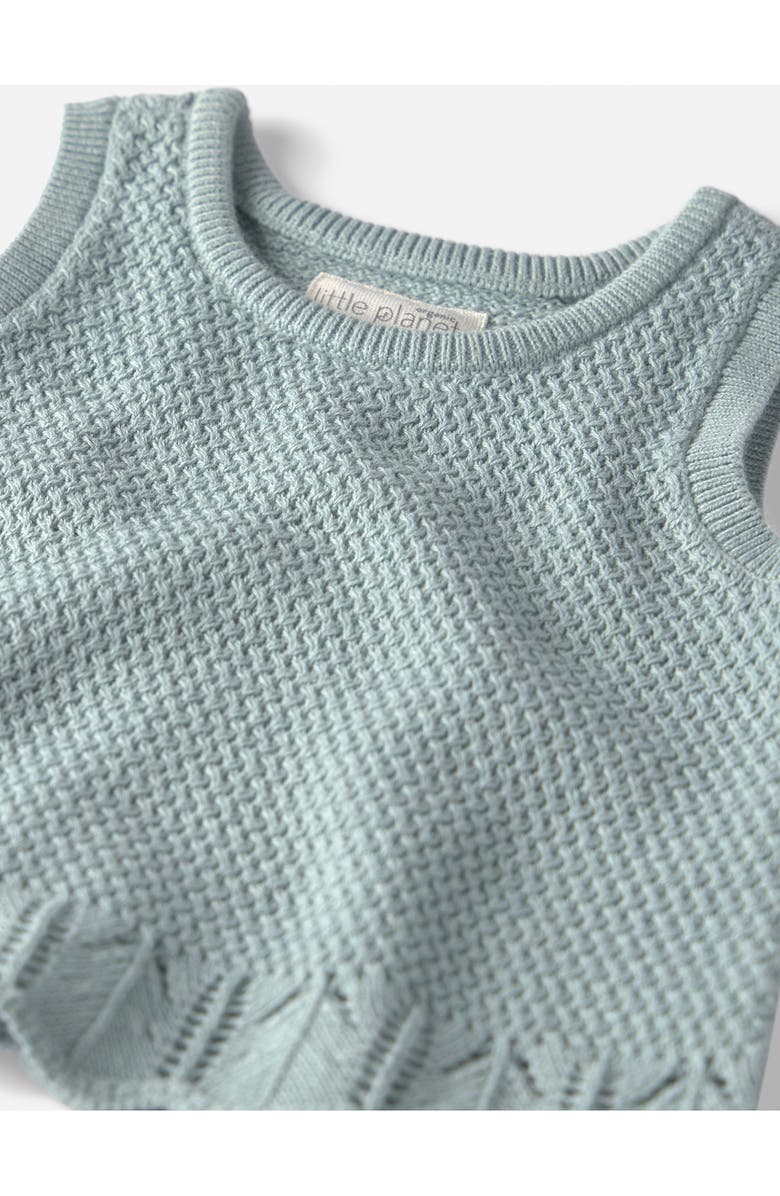 Little Planet Scalloped Organic Cotton Tank Top & Shorts Set, Alternate, color, Green