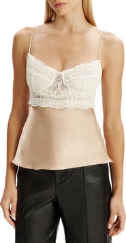 Bardot Tzariana Satin & Lace Camisole