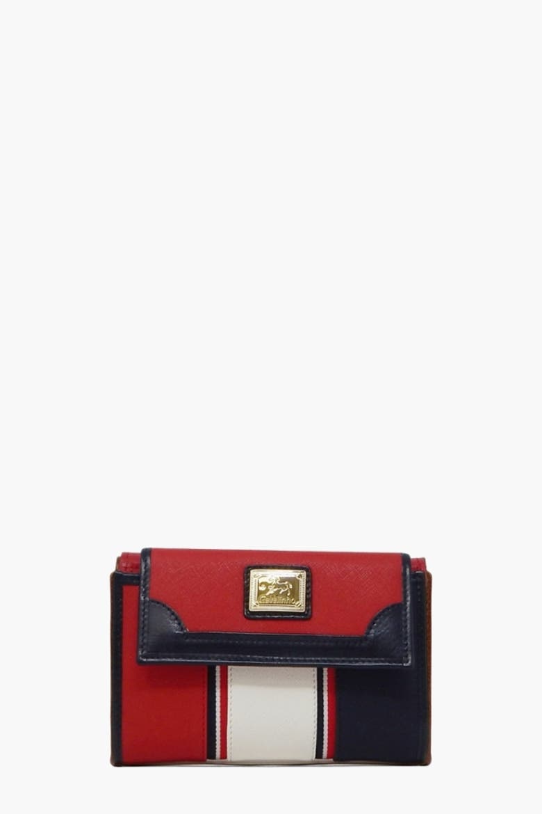 Nautical 202 Wallet, Main, color, Red / White / Navy