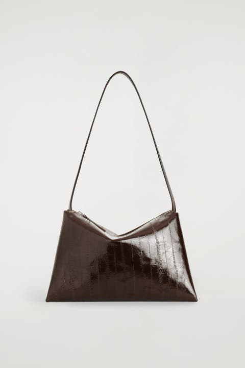 Pavilion Shoulder Bag - Eel-effect Leather