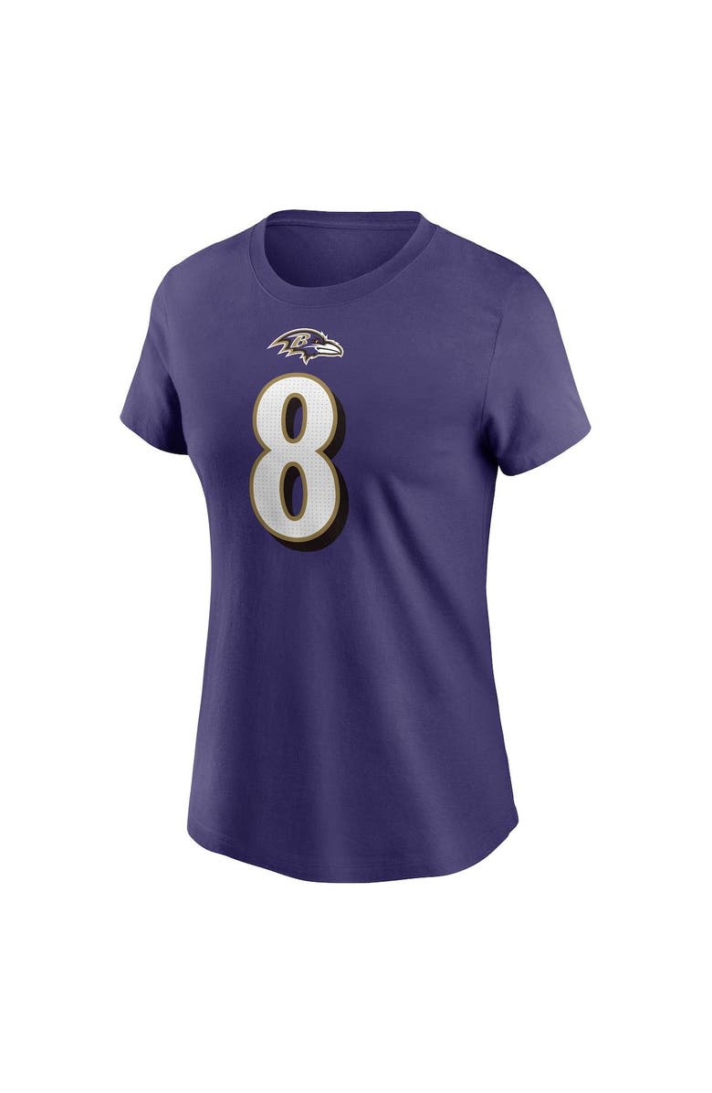 Nike Women's Nike Lamar Jackson Purple Baltimore Ravens Player Name & Number T-Shirt, Alternate, color, Purple
