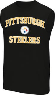 FANATICS Men's Fanatics  Black Pittsburgh Steelers Big & Tall Hart & Soul Muscle Tank Top
