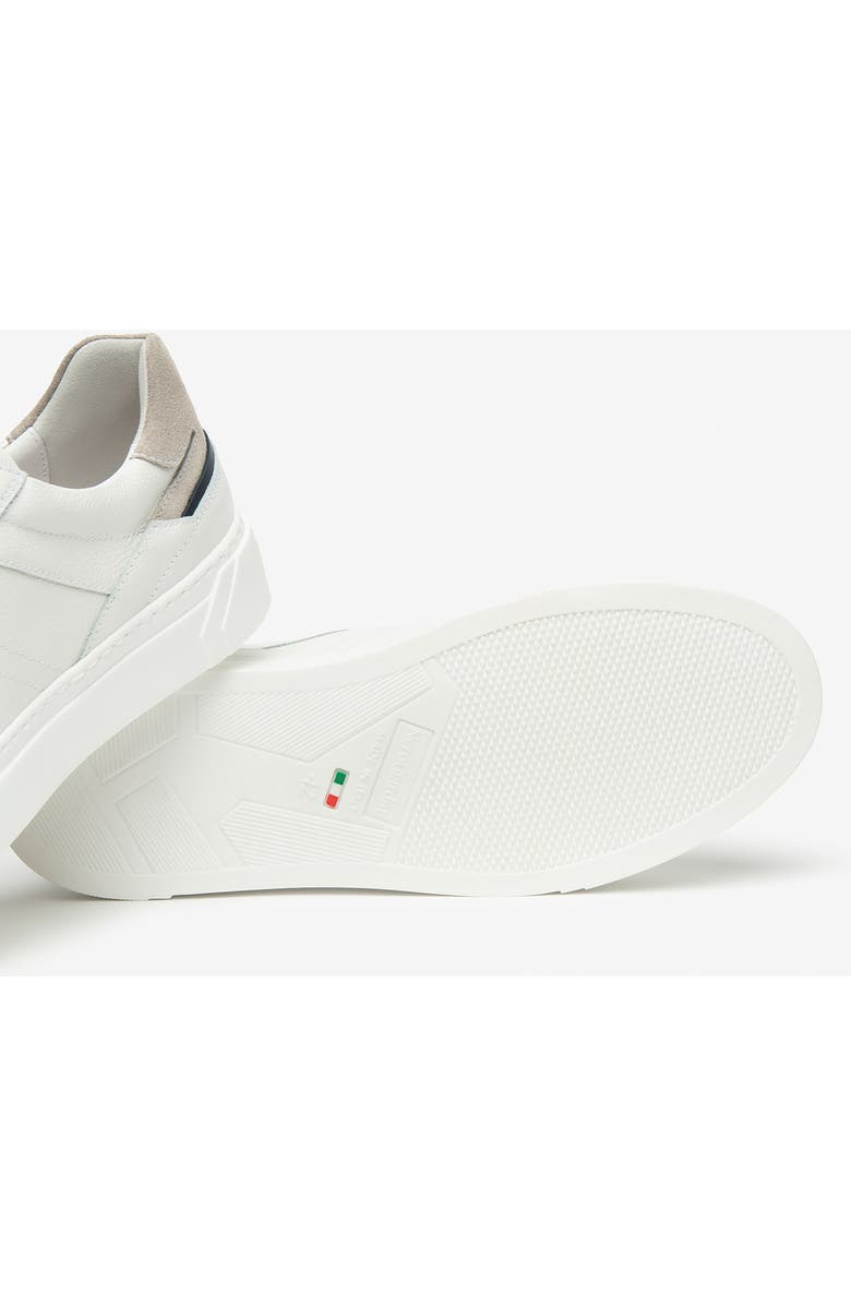 NeroGiardini Low Top Side Zip Sneaker, Alternate, color, White