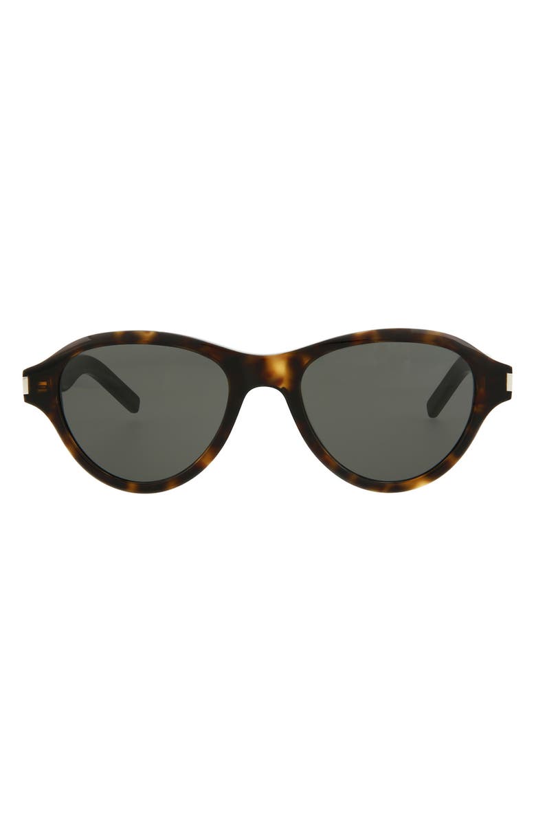 Saint Laurent 51mm Round Sunglasses, Main, color, Havana Grey