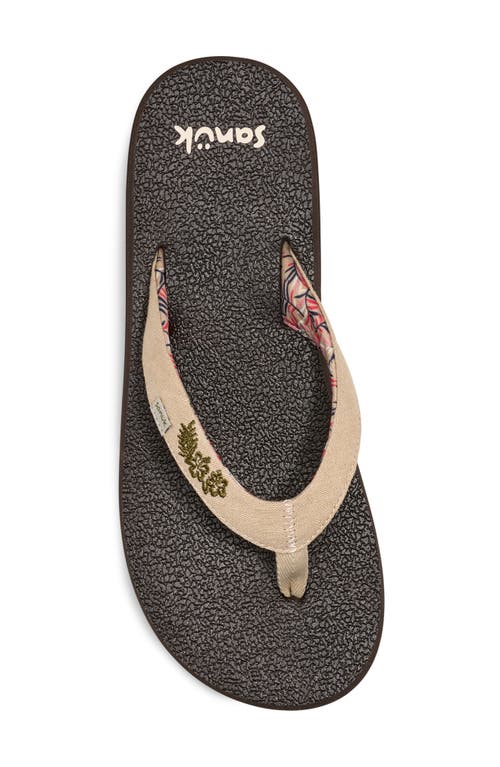 Sanuk Yoga Paradise Ii Flip Flop In Multi