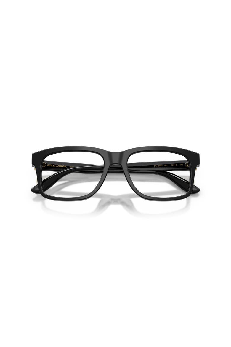53mm Square optical glasses, Alternate, color, Black