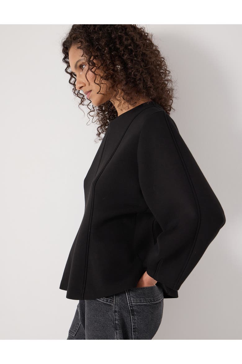 Seam Detail Smart Jersey Top, Alternate, color, Black
