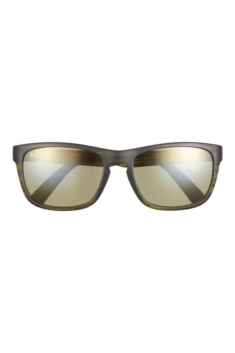 58mm Core Square Polarized Sunglasses, Main, color, GREEN GREEN GREEN