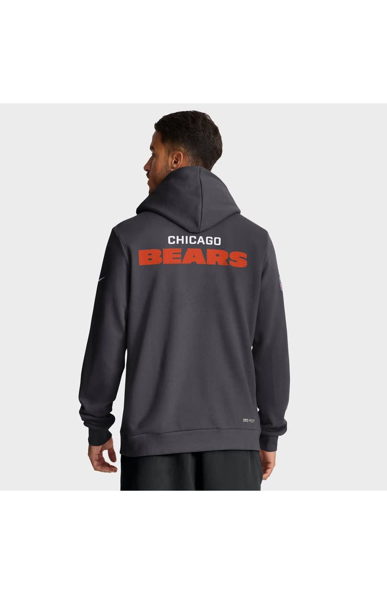 Nike Men's Nike Anthracite Chicago Bears Sideline Standard Issue Initial Home Dri-FIT Hoodie, Alternate, color, Anthracite