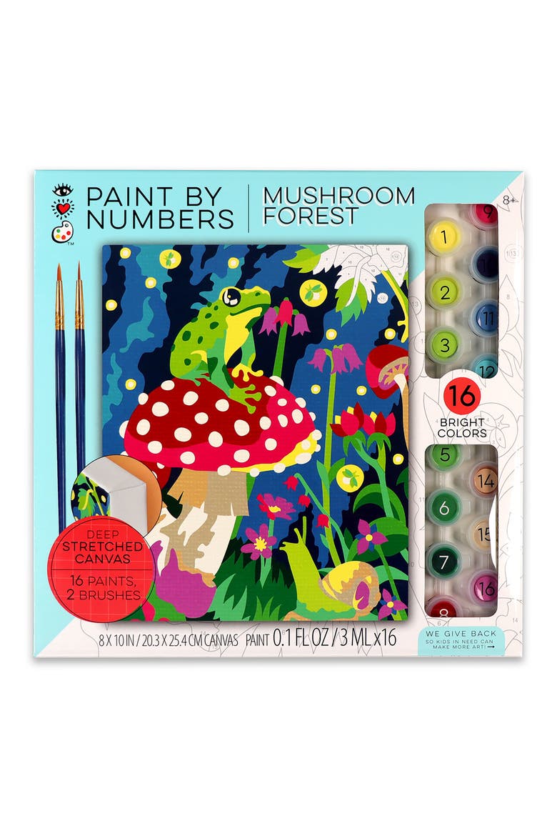 Paint By Number Mushroom Forest Paint Set, Main, color, MULTI