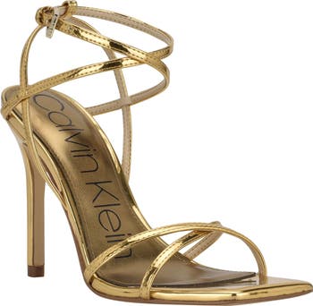 Calvin klein gold heels discount