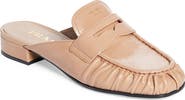 Prada Ruched Apron Toe Penny Loafer Mule