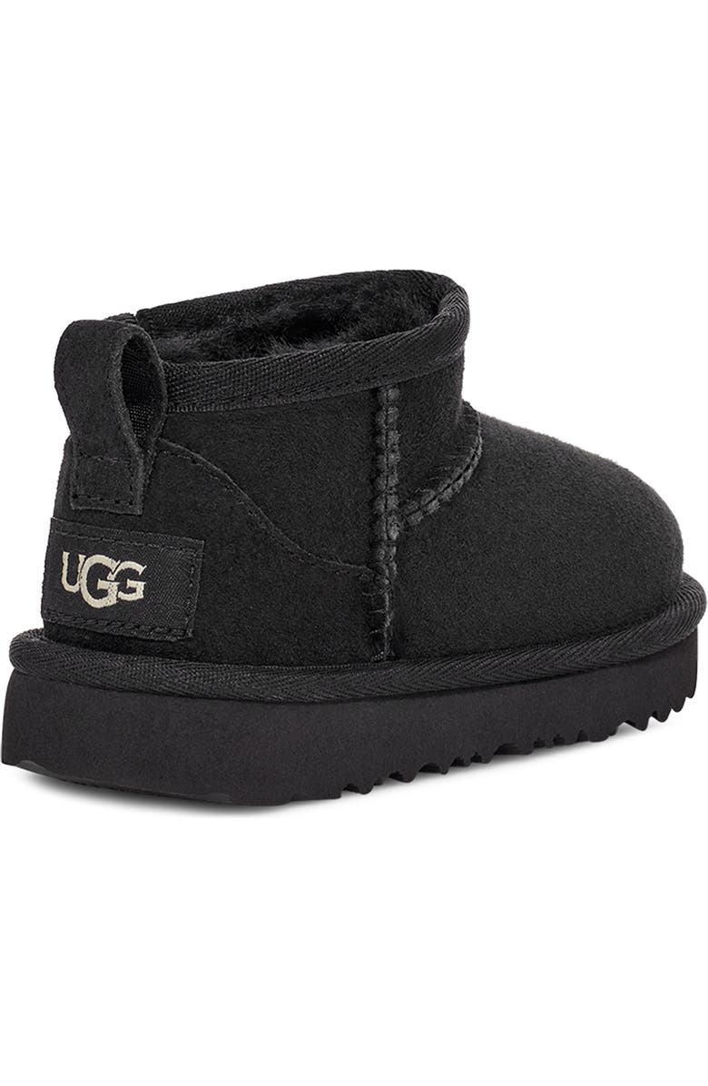 UGG<sup>®</sup> Kids' Classic Ultra Mini Water Resistant Boot, Alternate, color, Black