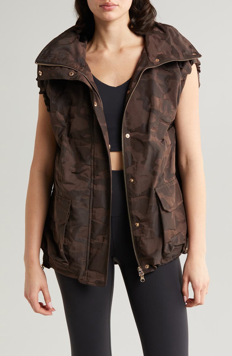 Blanc Noir Svetlana Oversize Camo Vest, Main, color, 