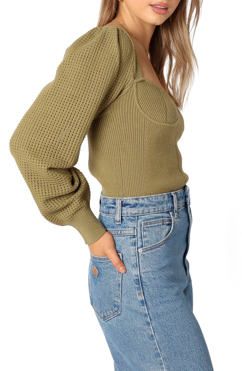 Petal & Pup Madalyn Rib Sweater, Alternate, color, Olive