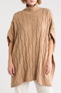 Eileen Fisher Cable Knit Sweater Poncho