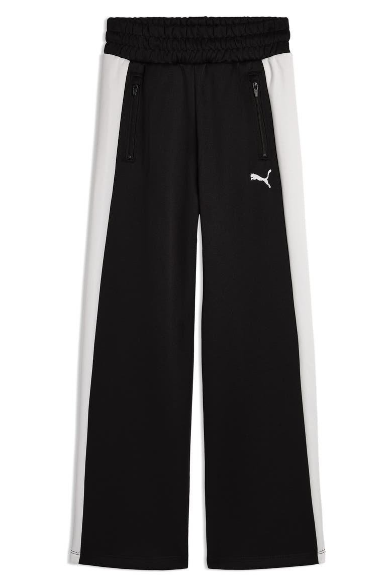 Kids' T7 Foundations Straight Leg Piqué Track Pants, Main, color, BLACK