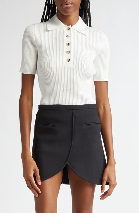 Courreges - 極美品 courreges クレージュ ロゴ リボン パール T