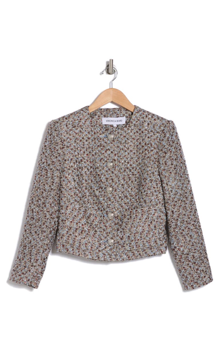 Veronica Beard Nathan Shimmer Tweed Jacket, Alternate, color,