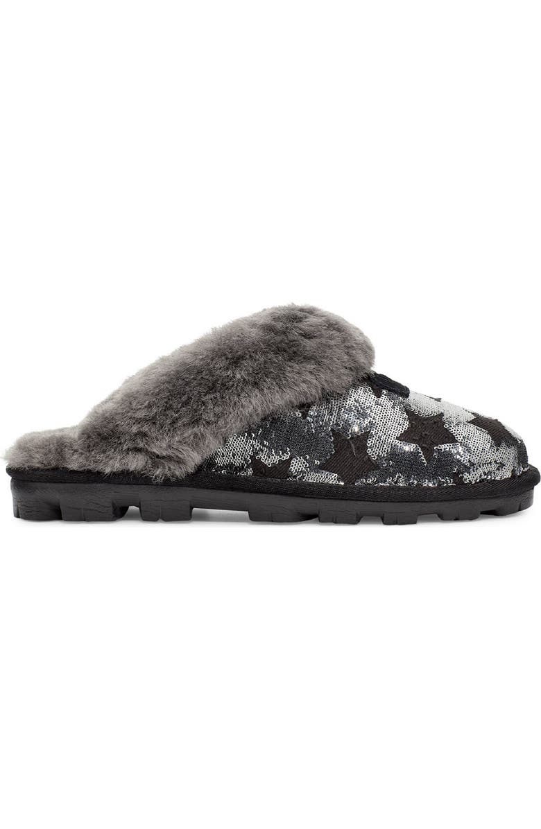 UGG<sup>®</sup> Sequin Stars Genuine Shearling Slipper, Alternate, color,