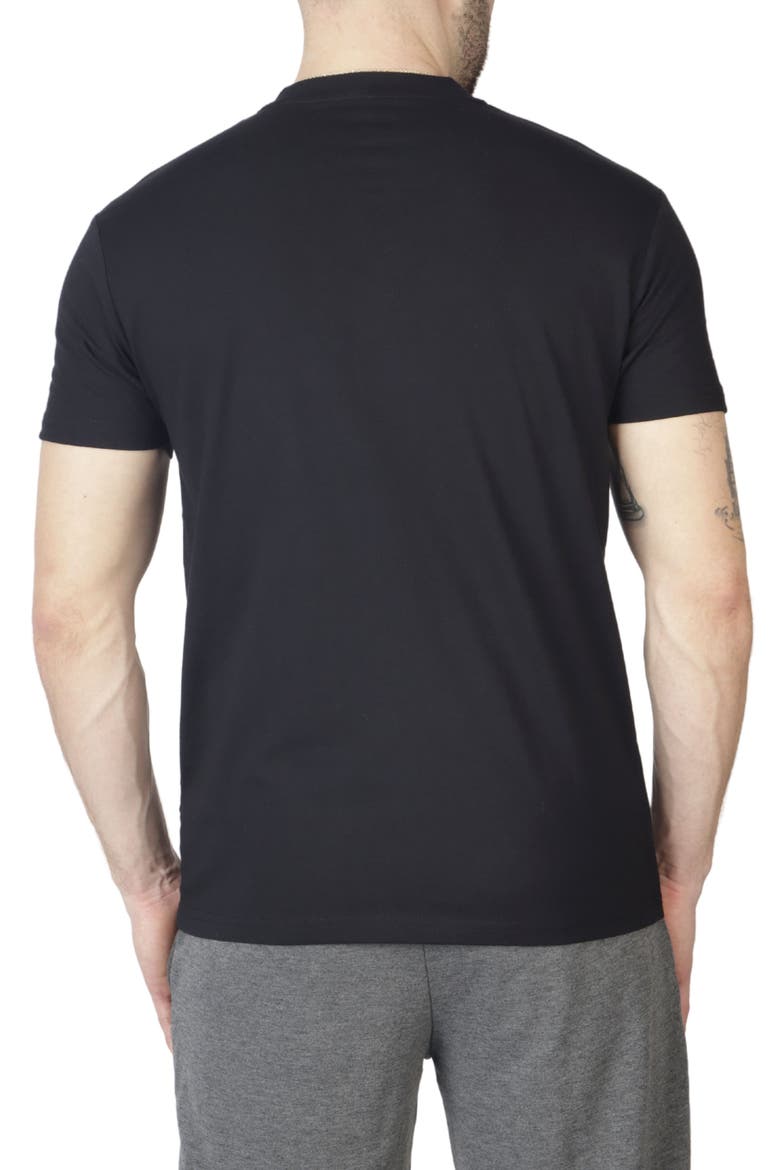 Short Sleeve Henley T-Shirt, Alternate, color, BLACK