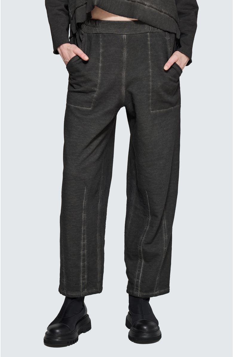 LUUKAA Tara Sculpted Tapered Pants, Alternate, color, Misty Black