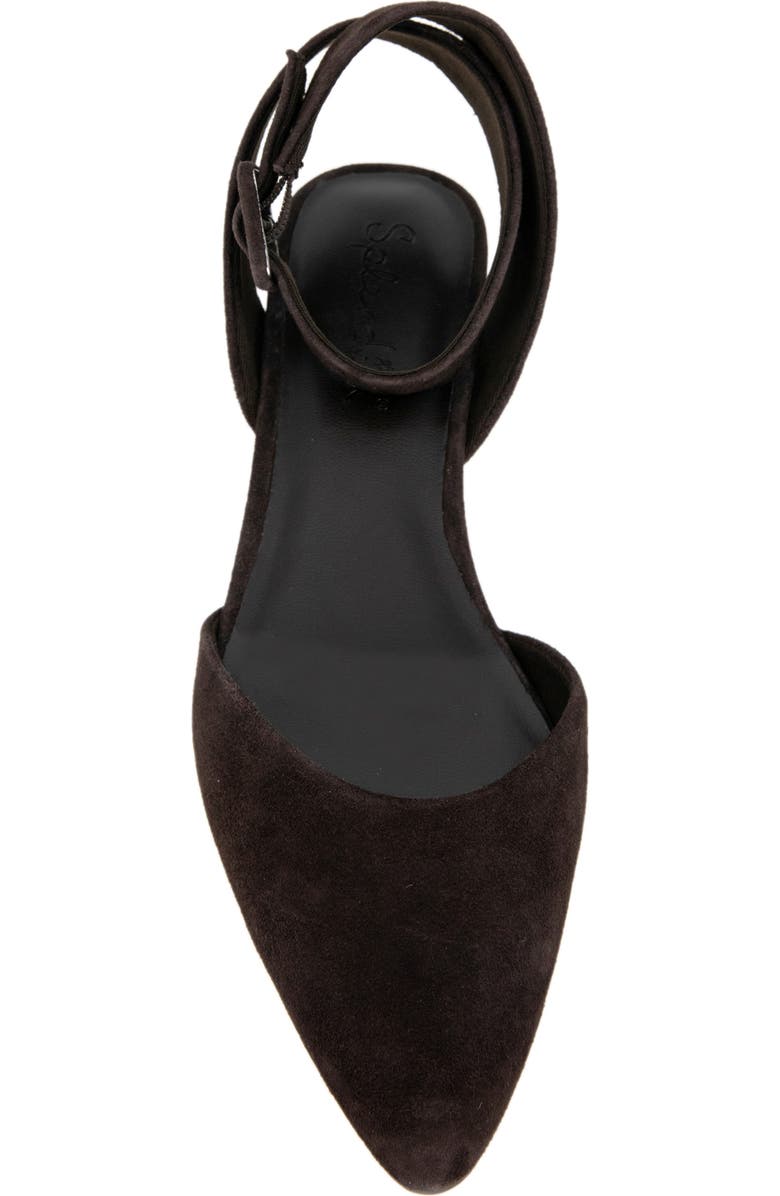 Splendid Lisetta Pointed Toe Ankle Wrap Pump, Alternate, color, Dark Chocolate