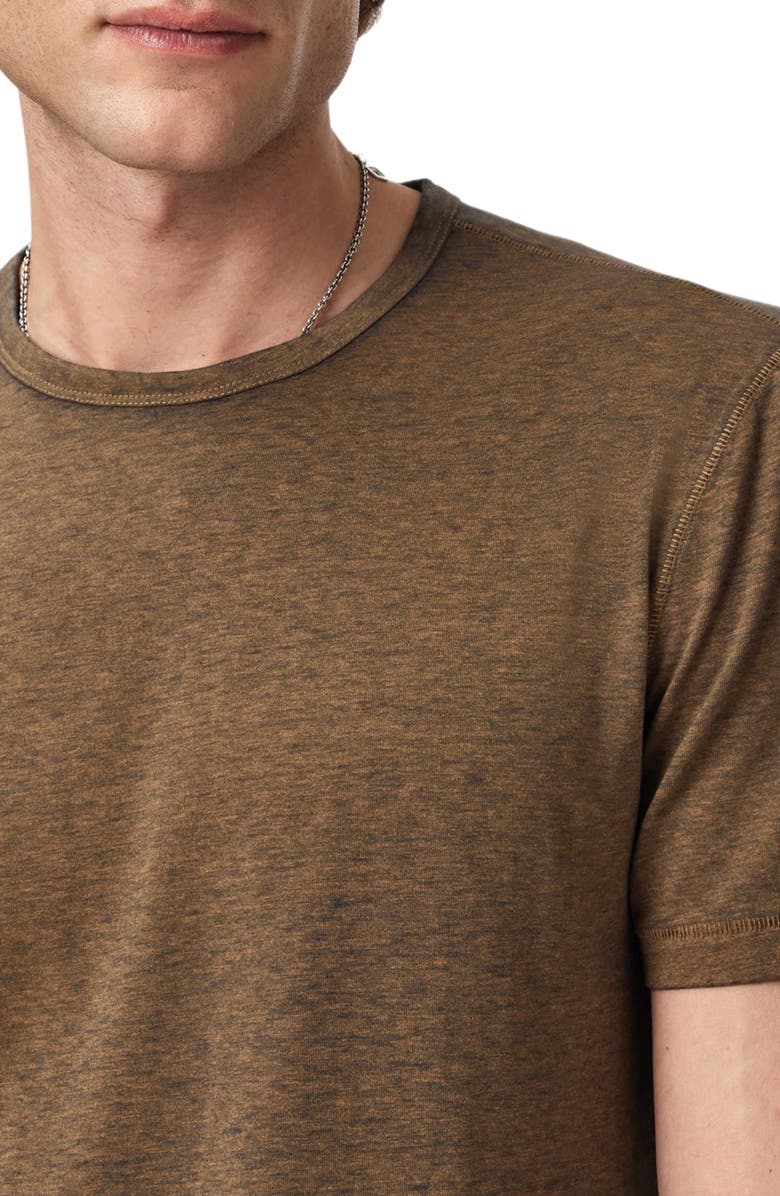 John Varvatos Bale Burnout Crewneck T-Shirt, Alternate, color, Brown Sugar