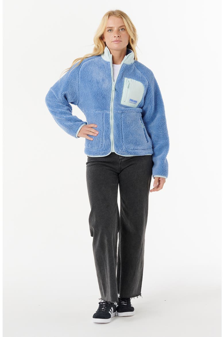 Shore Break Polar Fleece Zip Up Jacket, Alternate, color, BLUE