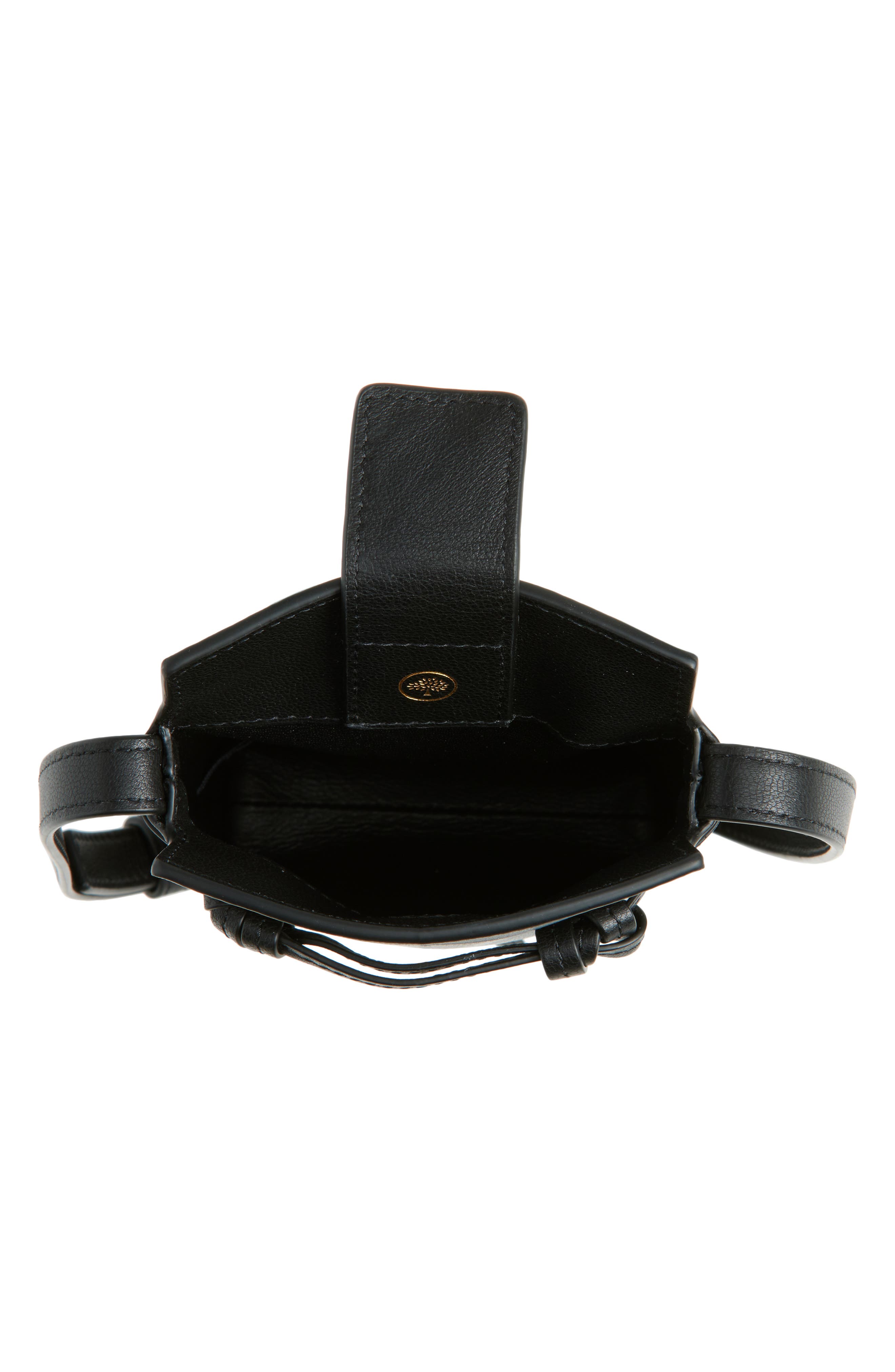 Clovelly Leather Phone Pouch, Alternate, color, BLACK