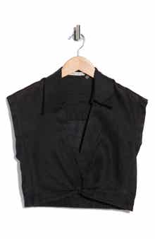 Alice + Olivia Mila Deep-V Twist Top